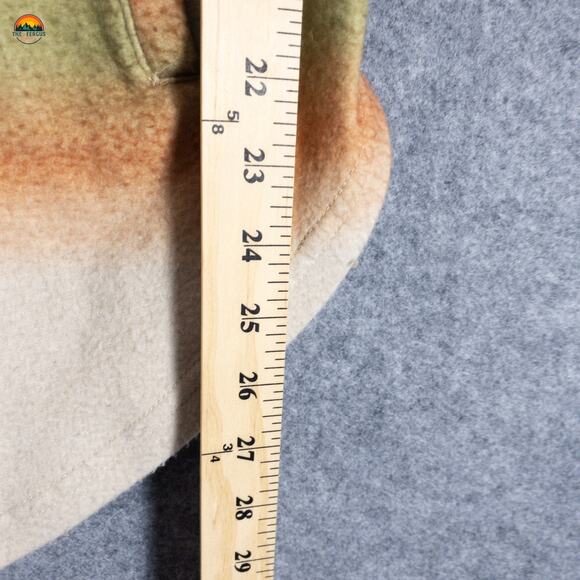 Free People Button Front Shacket Beige Green Ombre Stripes Cottage Women's Sz XL - Picture 5 of 13